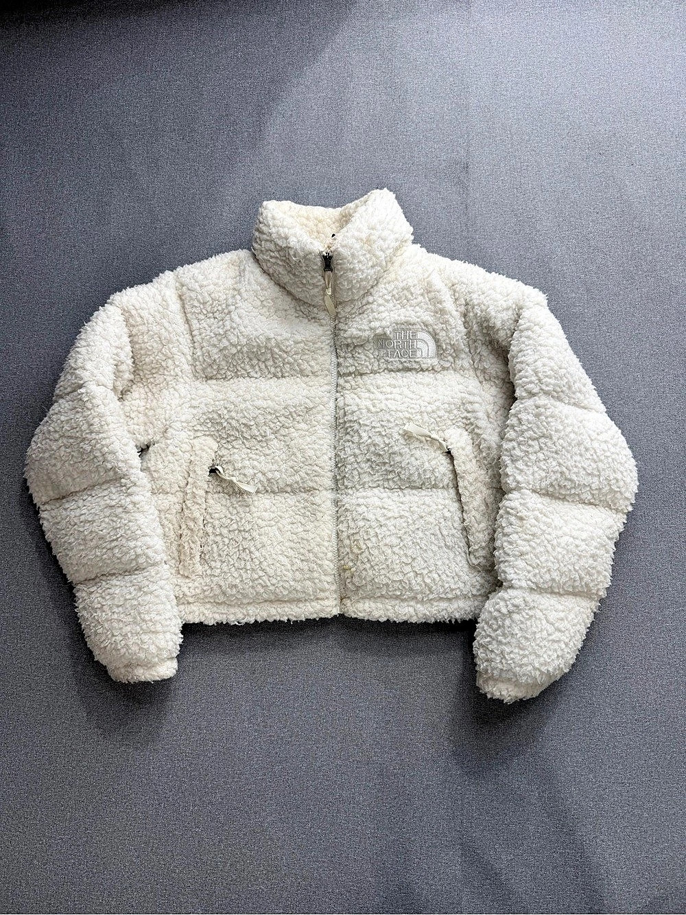 The North Face Nuptse Sherpa Puffer Jacket Sherpa Puffer Jacket in White Size M